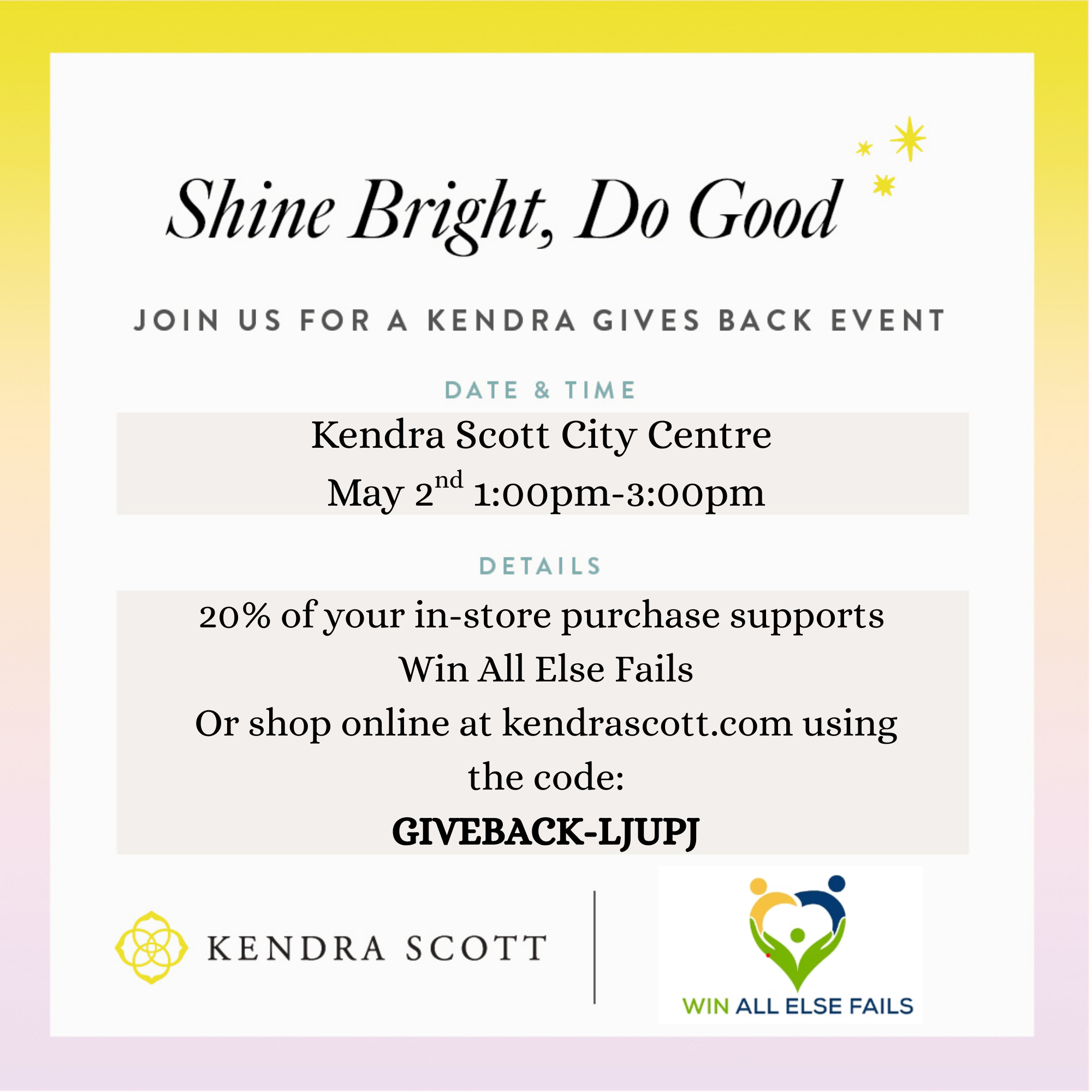 "Polished with Purpose" Kendra Give Back